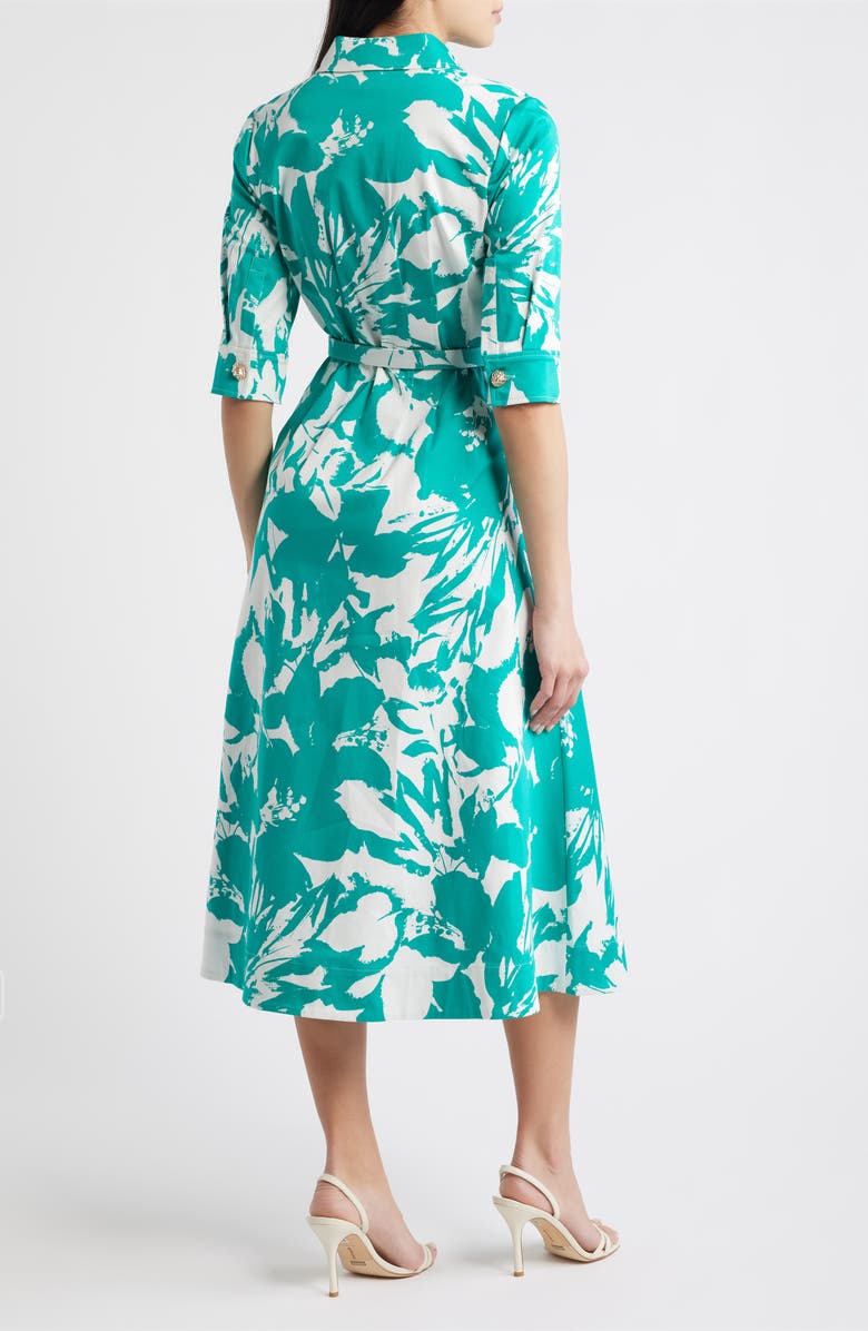 Anne Klein Floral Print Midi Dress, Alternate, color, 