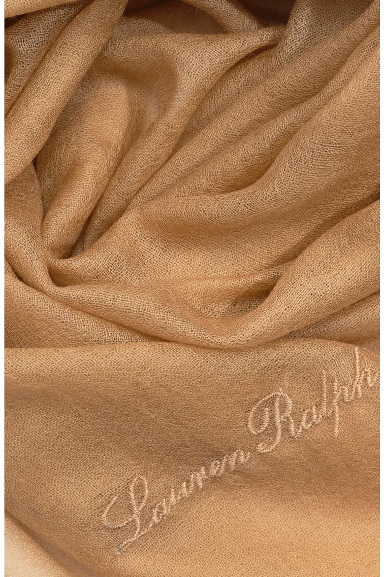 Lurex Stripe Wool Wrap, Alternate, color, LAUREN CAMEL