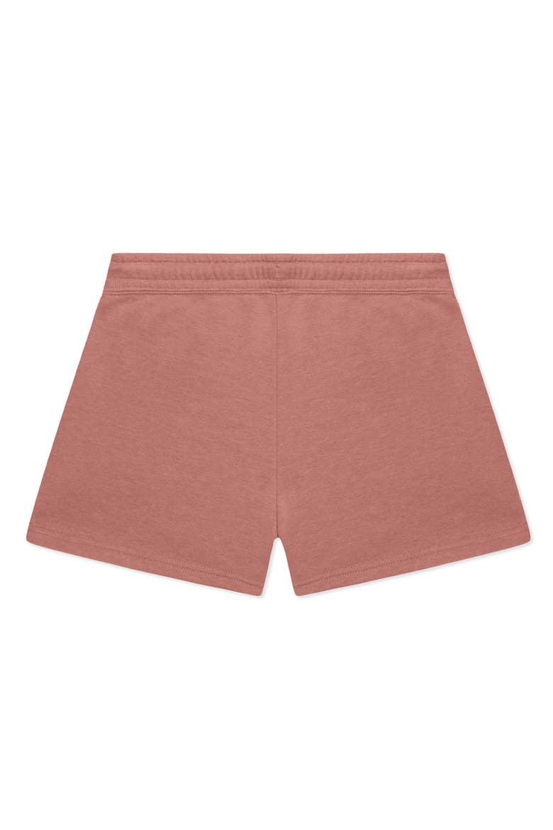 Womens Ghost Midweight Washed Fleece Shorts, Alternate, color, Dusty Rose