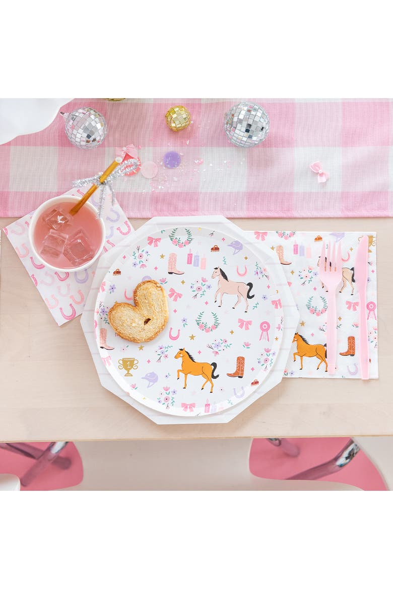 Pony Tales Pony Pattern Small Plates, Alternate, color, Assorted Pre-Pack