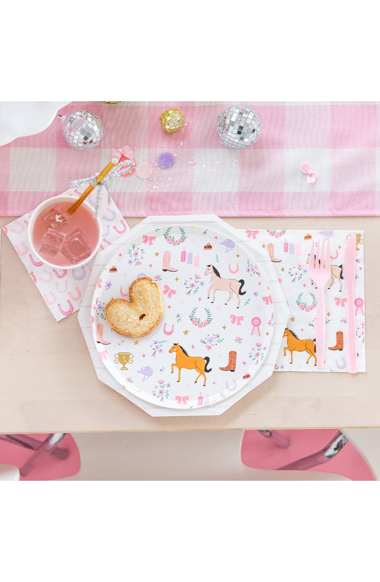 Daydream Society Pony Tales Pony Pattern Small Plates, Alternate, color, Assorted Pre-Pack