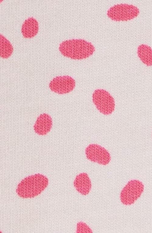 The Cat's Pajamas Pima Knit Nightgown Stripes Dots In Pink