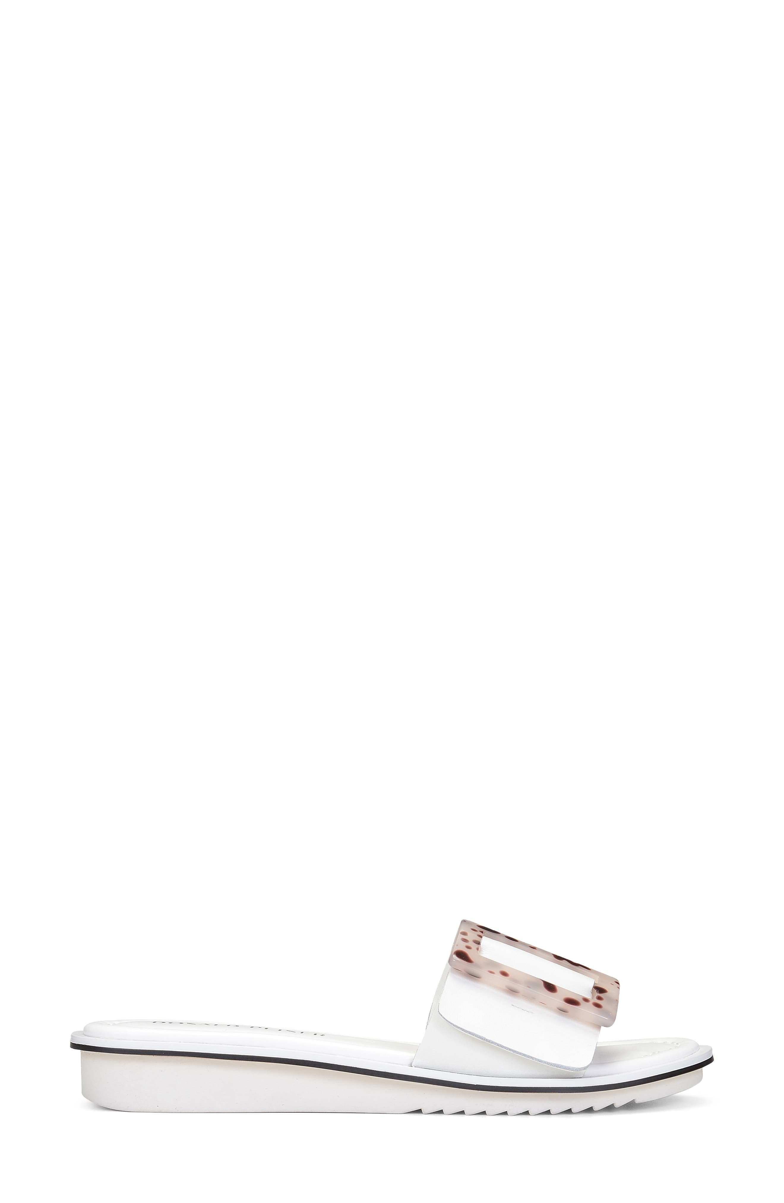 Rosey Slide Sandal, Alternate, color, WHITE LEATHER