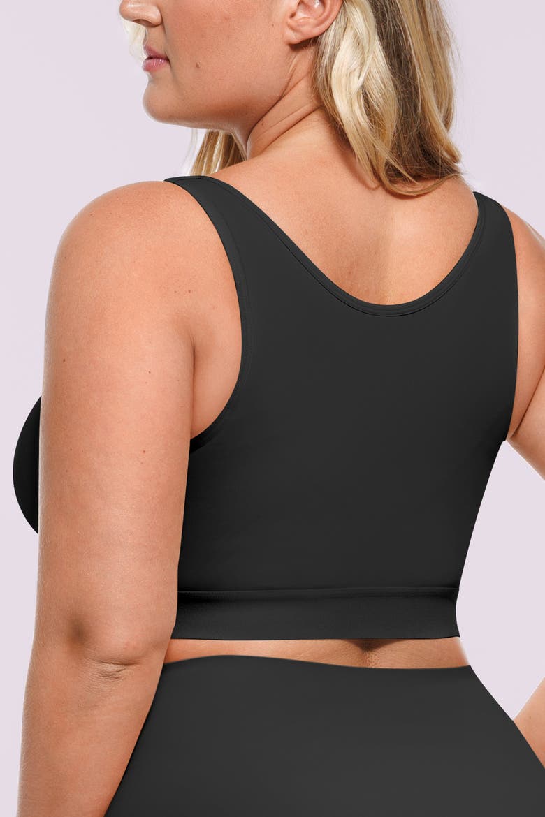 AirSlim® Unlined Wireless Back Support Bra, Alternate, color, Jet Black