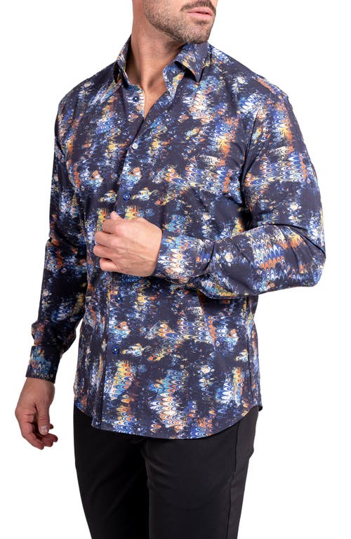 Maceoo Fibonacci Ascension Contemporary Fit Button-up Shirt In Multi