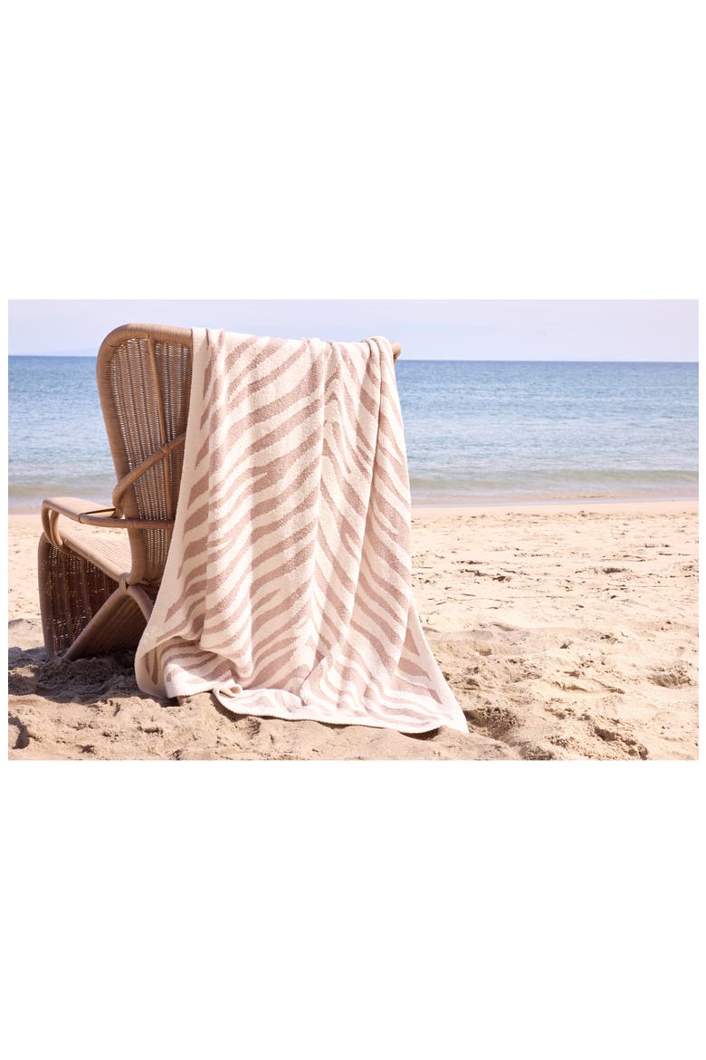 CozyChic® Zebra Throw Blanket, Alternate, color, CREAM/ TAUPE