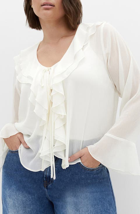 Lushious Tiered Ruffle Top (Plus)