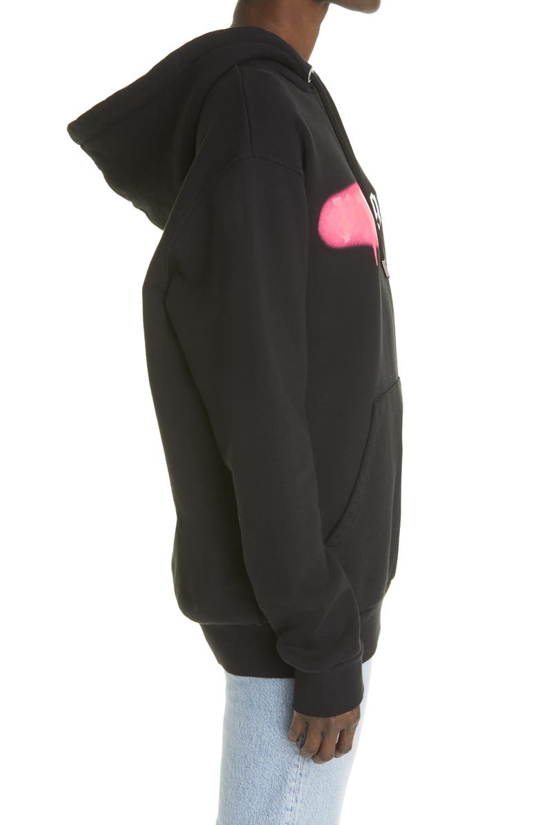 Palm Angels Bel Air Logo Sprayed Hoodie, Alternate, color, 