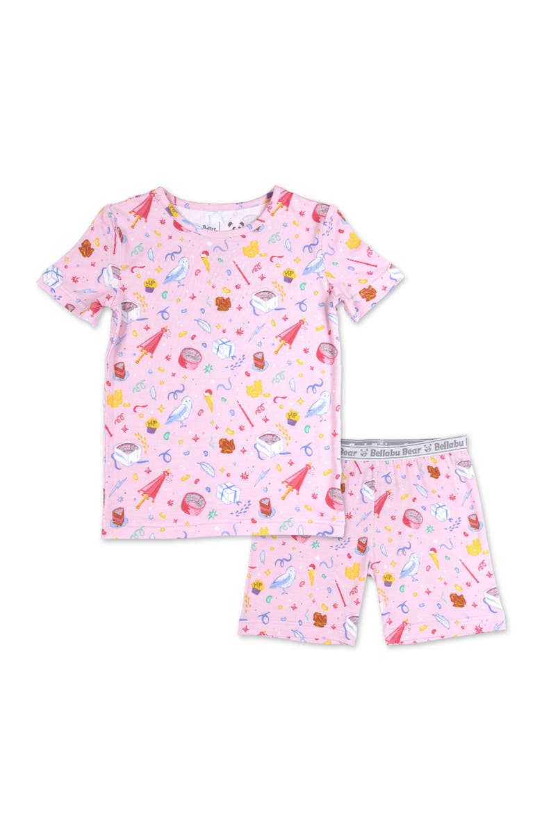 Bellabu Bear Happee Birthdae Harry Kids 2-Piece Short Sleeve & Shorts Pajama Set, Main, color, Happee Birthdae Harry