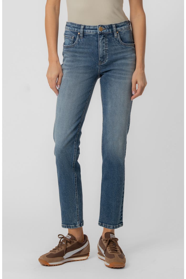 Reese Fab Ab High Waist Ankle Straight Leg Jeans, Main, color, FRESH