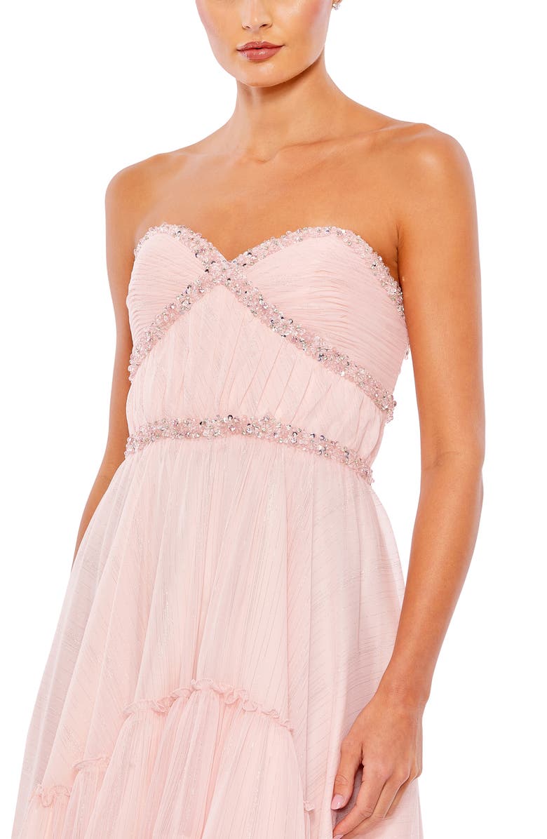 Mac Duggal Sweetheart Neck High-Low Gown, Alternate, color, 