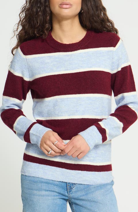 Ihedeen Striped Crew Neck Sweater