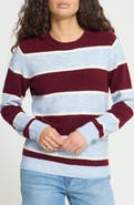ICHI Ihedeen Striped Crew Neck Sweater