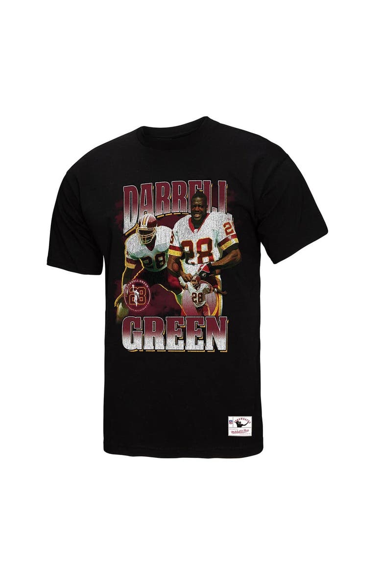 Men's Mitchell & Ness Darrell Green Black Washington Commanders  Player Graphic T-Shirt, Alternate, color, Black