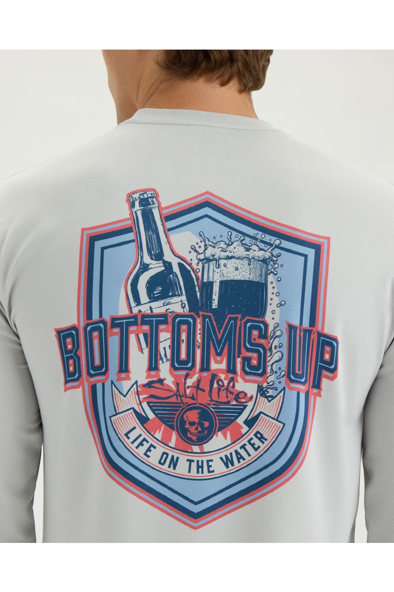 Bottoms Up  Performance Long Sleeve Tee, Alternate, color, MIST GREY HEATHER