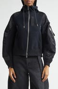 Sacai Sponge Sweat x Nylon Twill Full Zip Hoodie