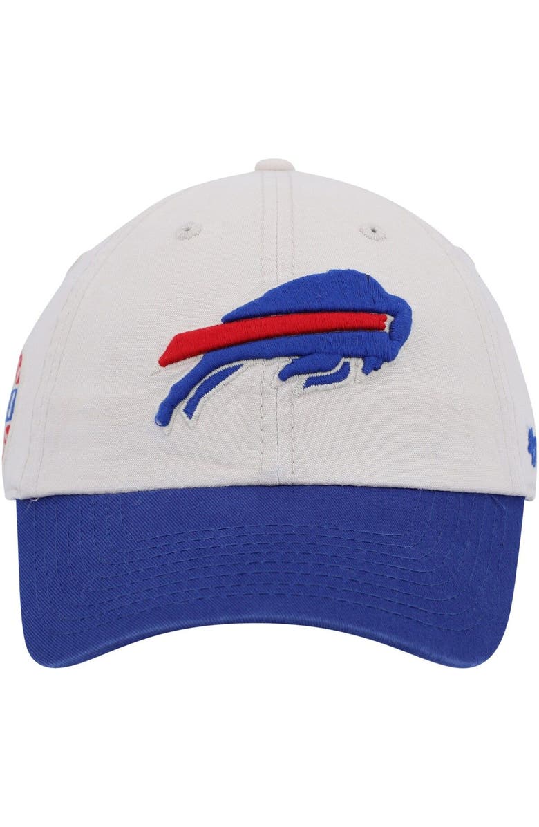 '47 Men's '47 Cream/Royal Buffalo Bills Sidestep Clean Up Adjustable Hat, Alternate, color,