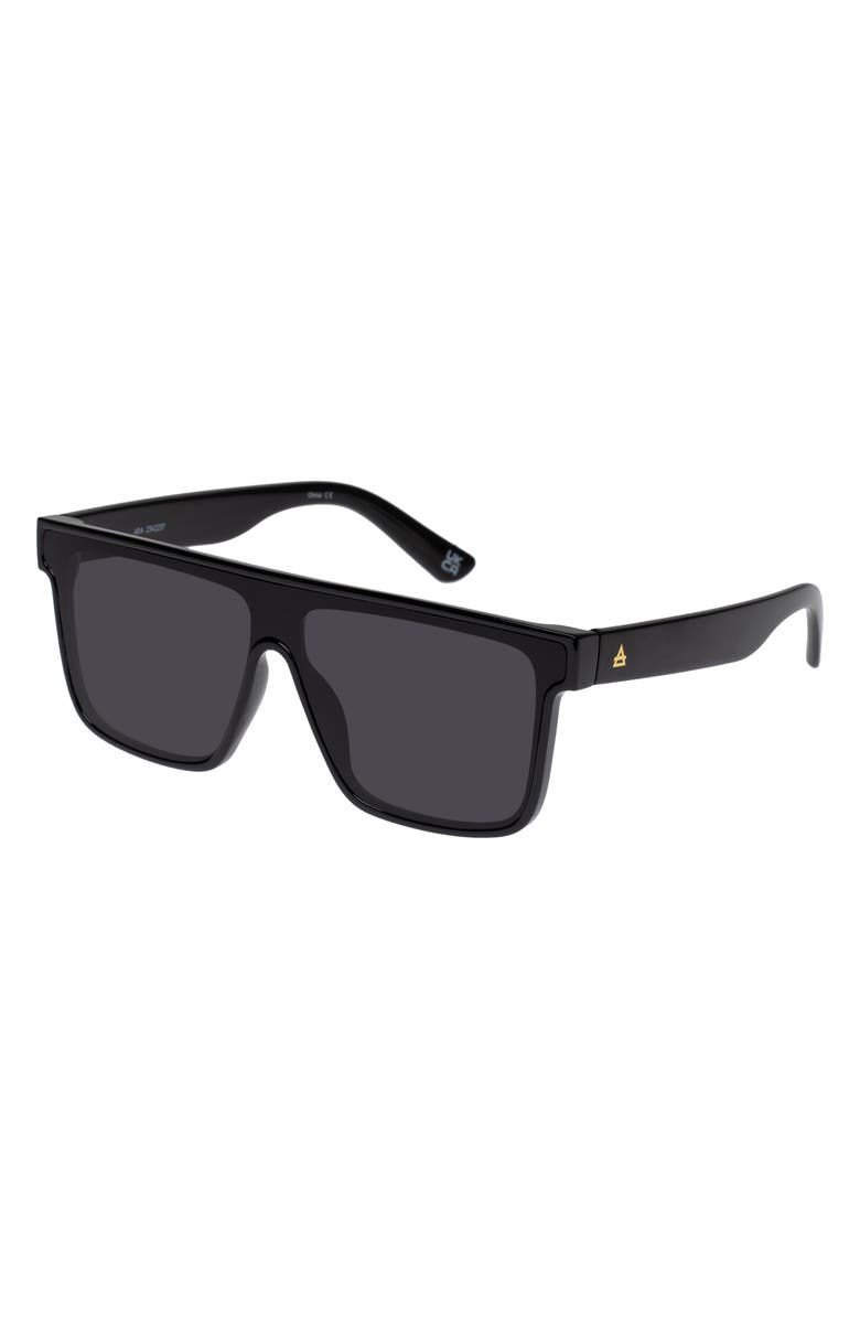 AIRE Ara 142mm Shield Sunglasses, Alternate, color, Shiny Black