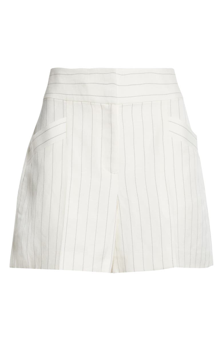 Club Monaco Stripe Linen Blend Shorts, Alternate, color, 
