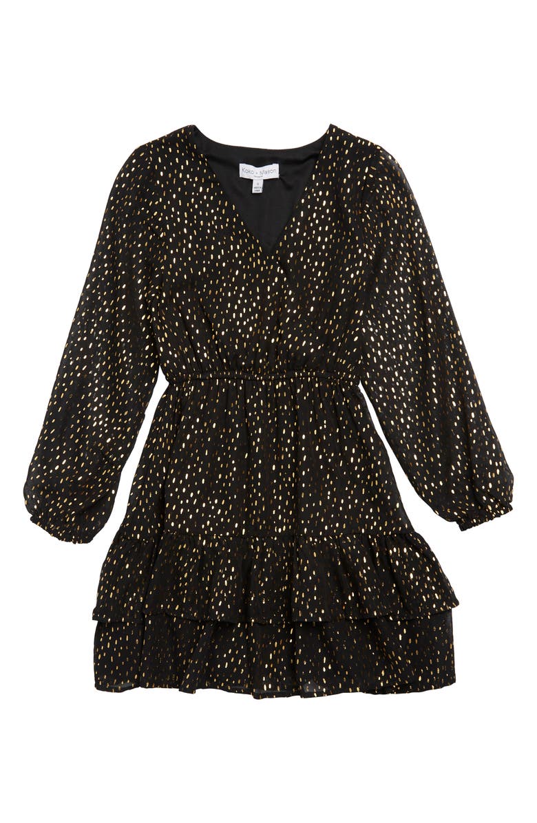 KOKO + MASON Kids' Long Sleeve Dress, Main, color, 