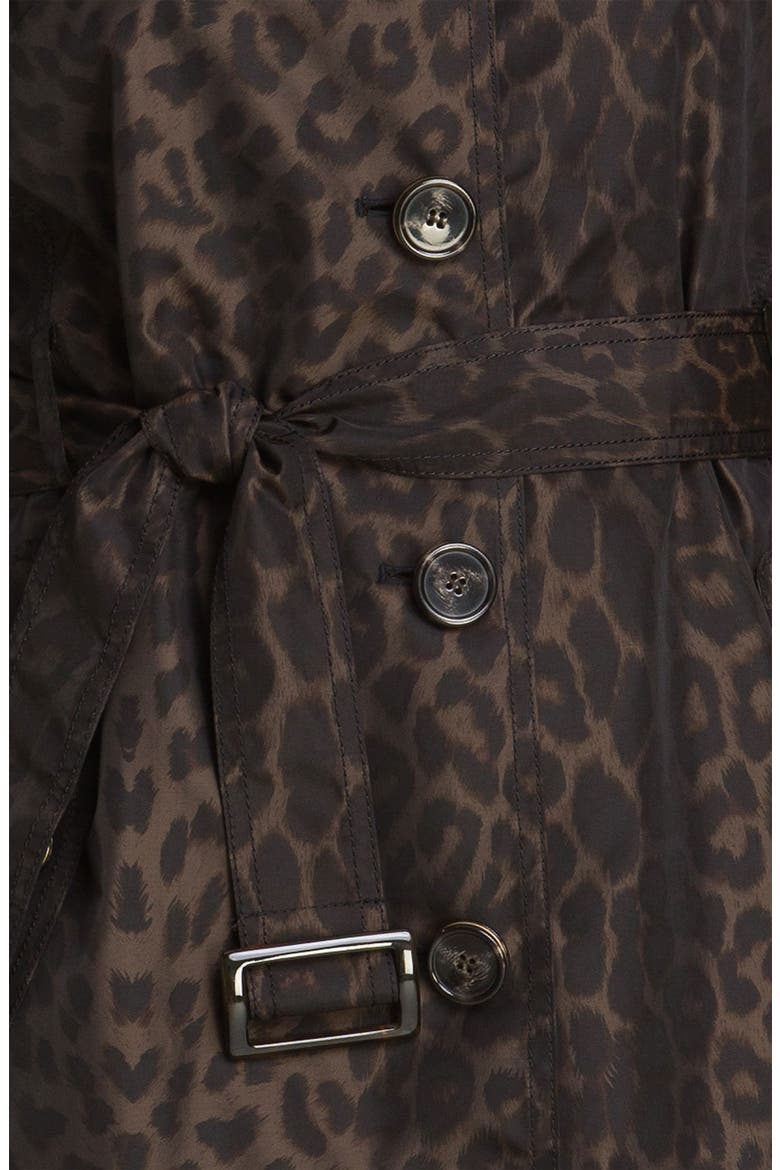 Leopard Print Trench Coat, Alternate, color, LEOPARD