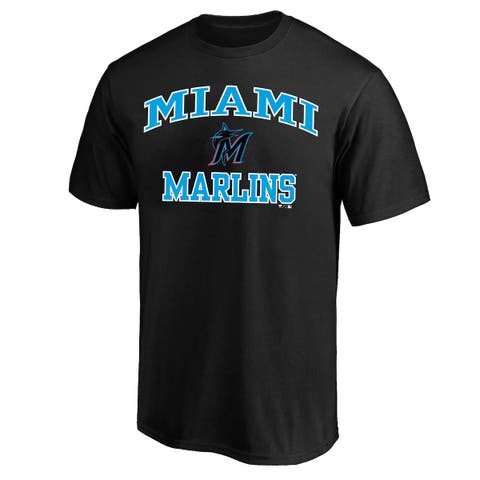 Men's Profile  Black Miami Marlins Big & Tall Heart & Soul T-Shirt
