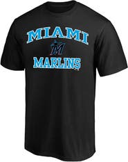 PROFILE Men's Profile  Black Miami Marlins Big & Tall Heart & Soul T-Shirt