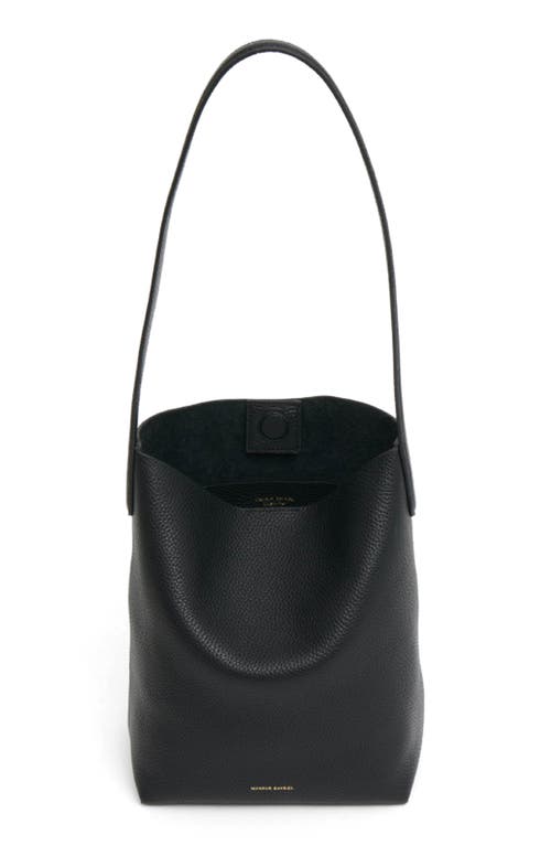 Mansur Gavriel Mini Everyday Cabas Leather Tote In Black