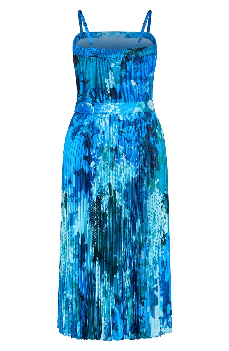 City Chic Jayda Print Pleated Sundress, Alternate, color, 