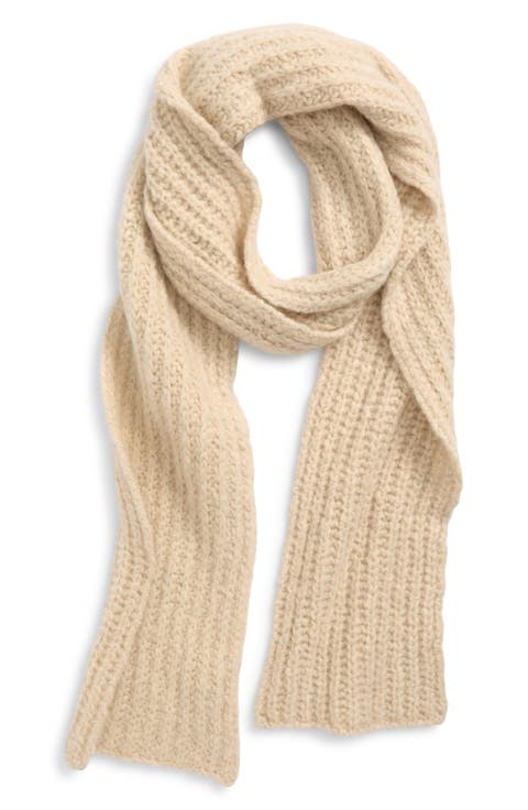 Cashmere & Silk Chunky Ribbed Muffler Scarf