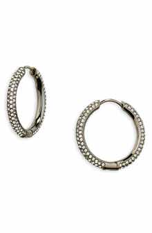 Nadri Small Cubic Zirconia Hoop Earrings