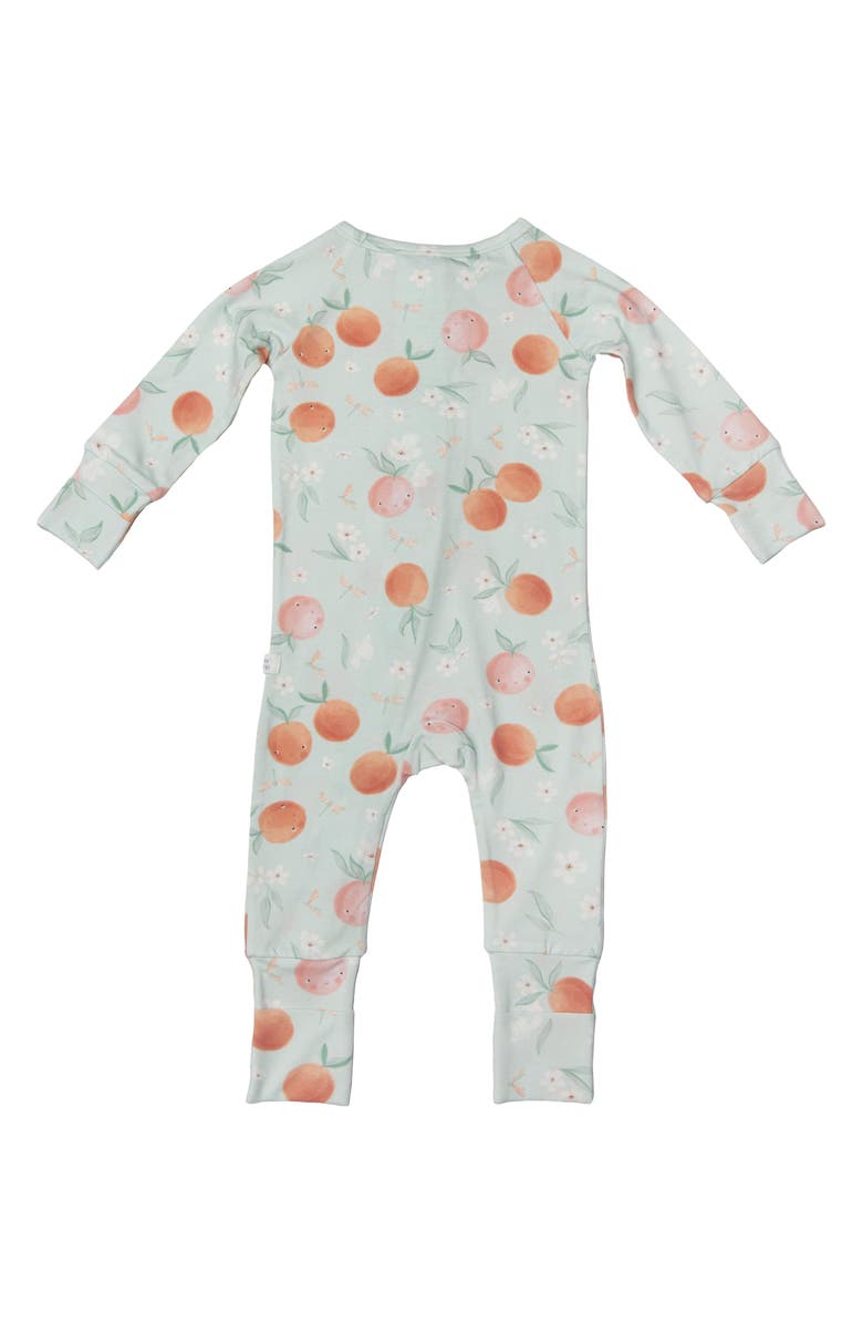 Loulou Lollipop Peaches Print Fitted One-Piece Pajamas, Alternate, color, 