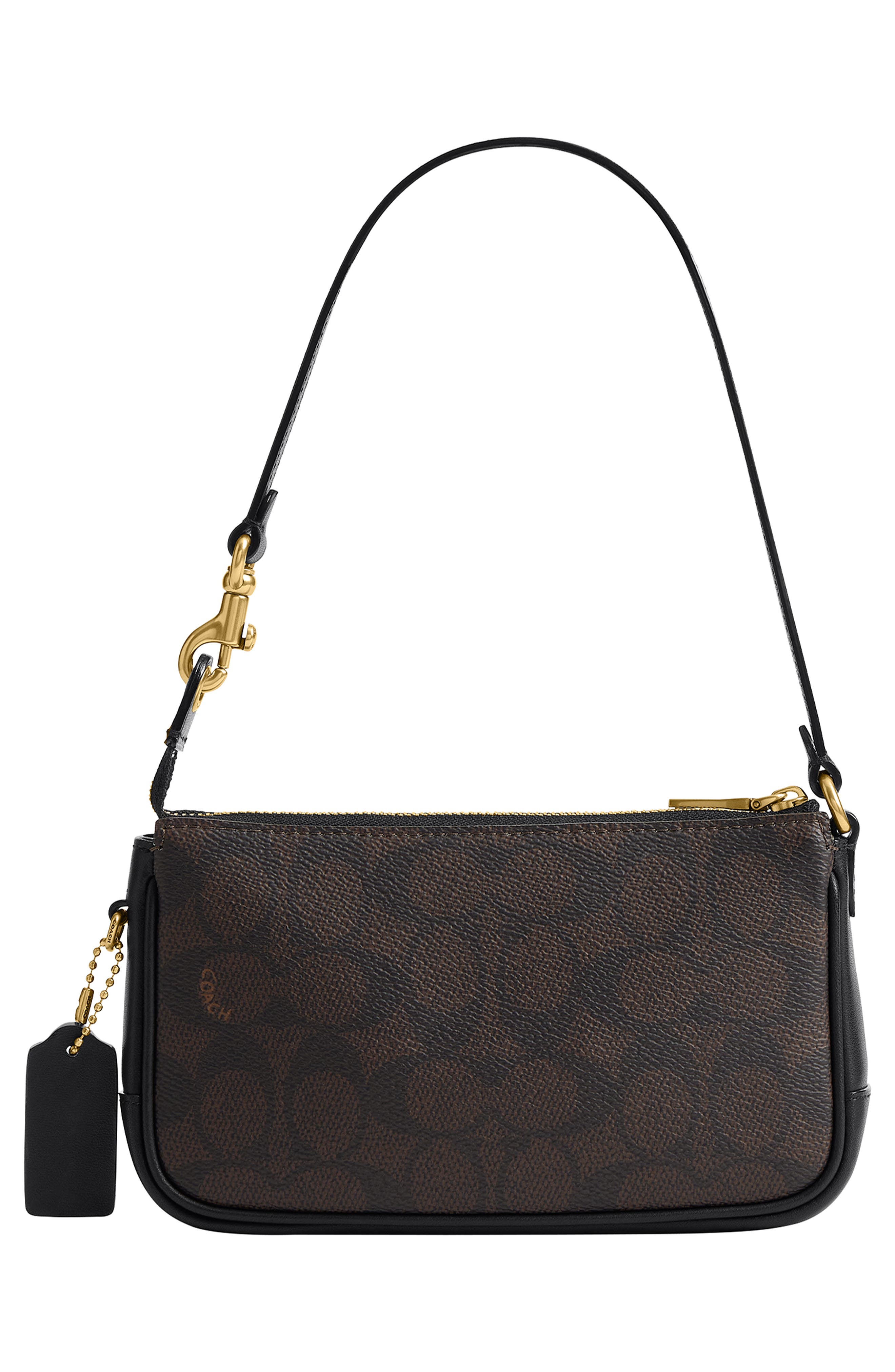 Plaza 18 Signature UpcraftedLeather Shoulder Bag, Alternate, color, B4/ WALNUT BLACK