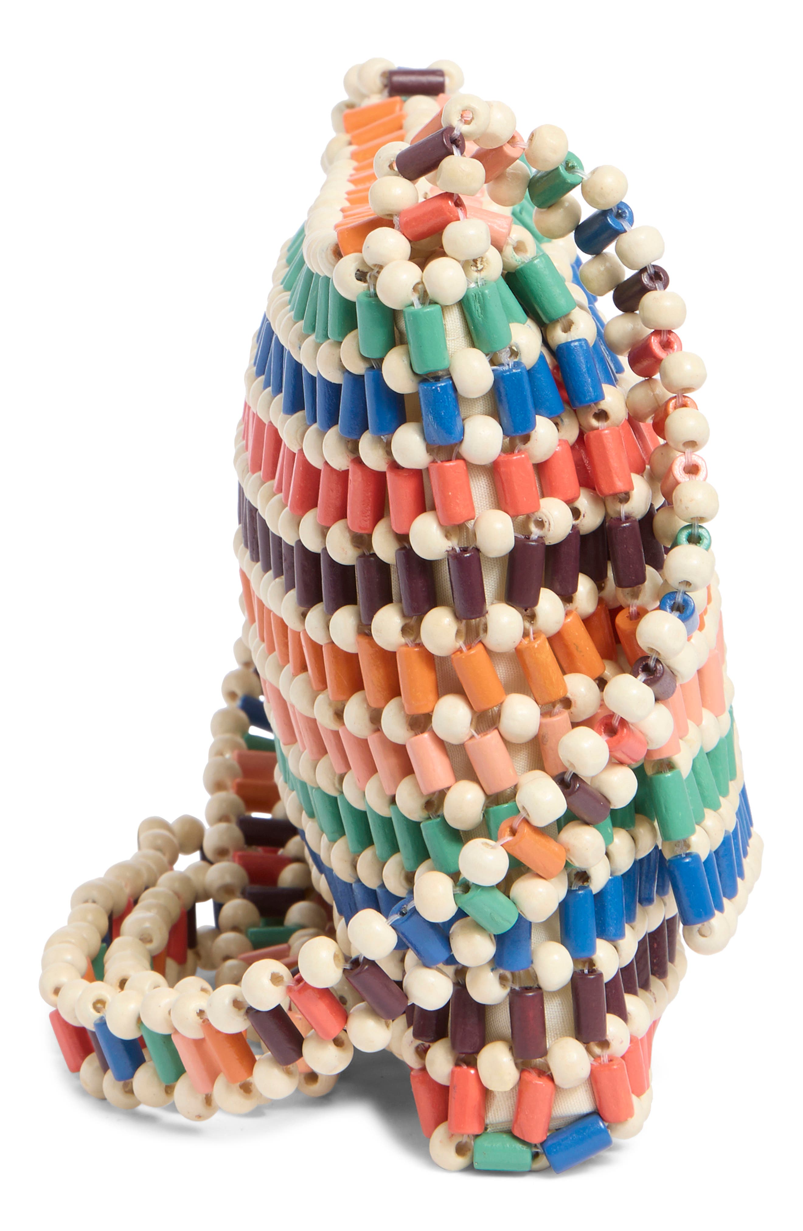 Collection XIIX Wooden Beaded Bag, Alternate, color, Ivory Multi