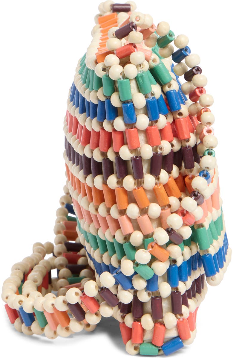 Collection XIIX Wooden Beaded Bag, Alternate, color, Ivory Multi