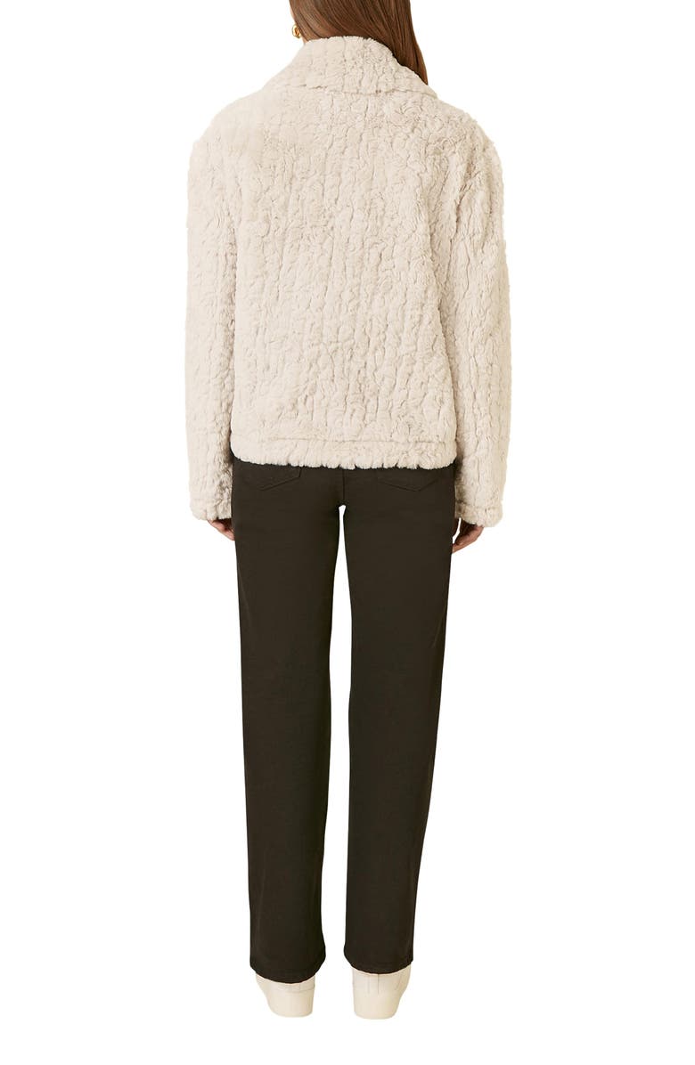 Yumi Textured Faux Fur Jacket, Alternate, color, Cream