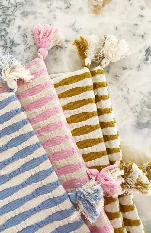 ARCHIVE NEW YORK ARCHIVE NEW YORK ANTIGUA CLASSIC STRIPED HANDWOVEN COTTON THROW PILLOW