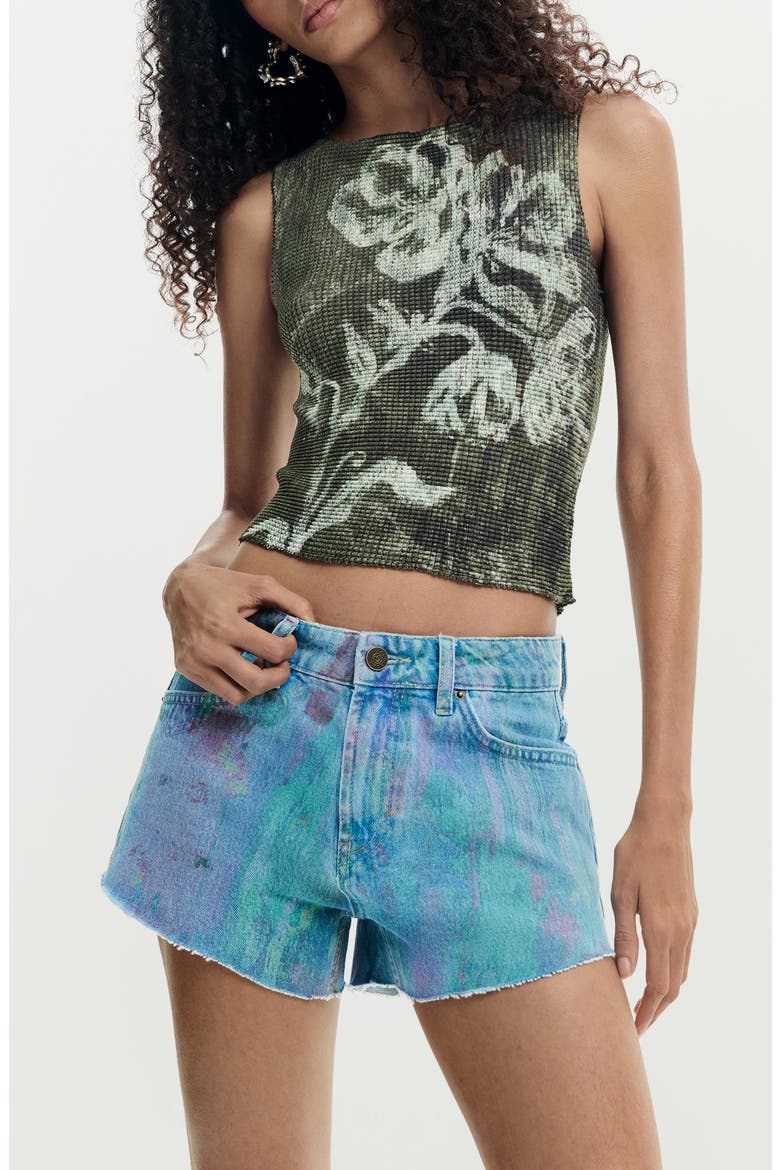 Denim Shorts, Alternate, color, LIGHT BLUE