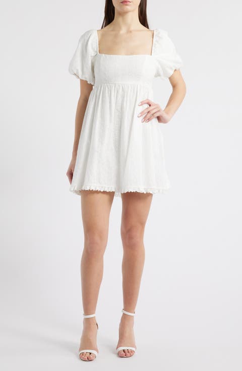 Eyelet Embroidery Minidress