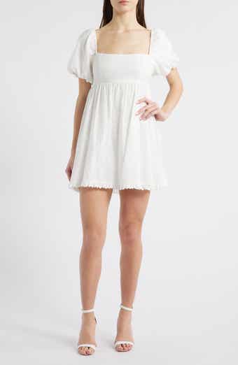 CITY STUDIO Eyelet Embroidery Minidress