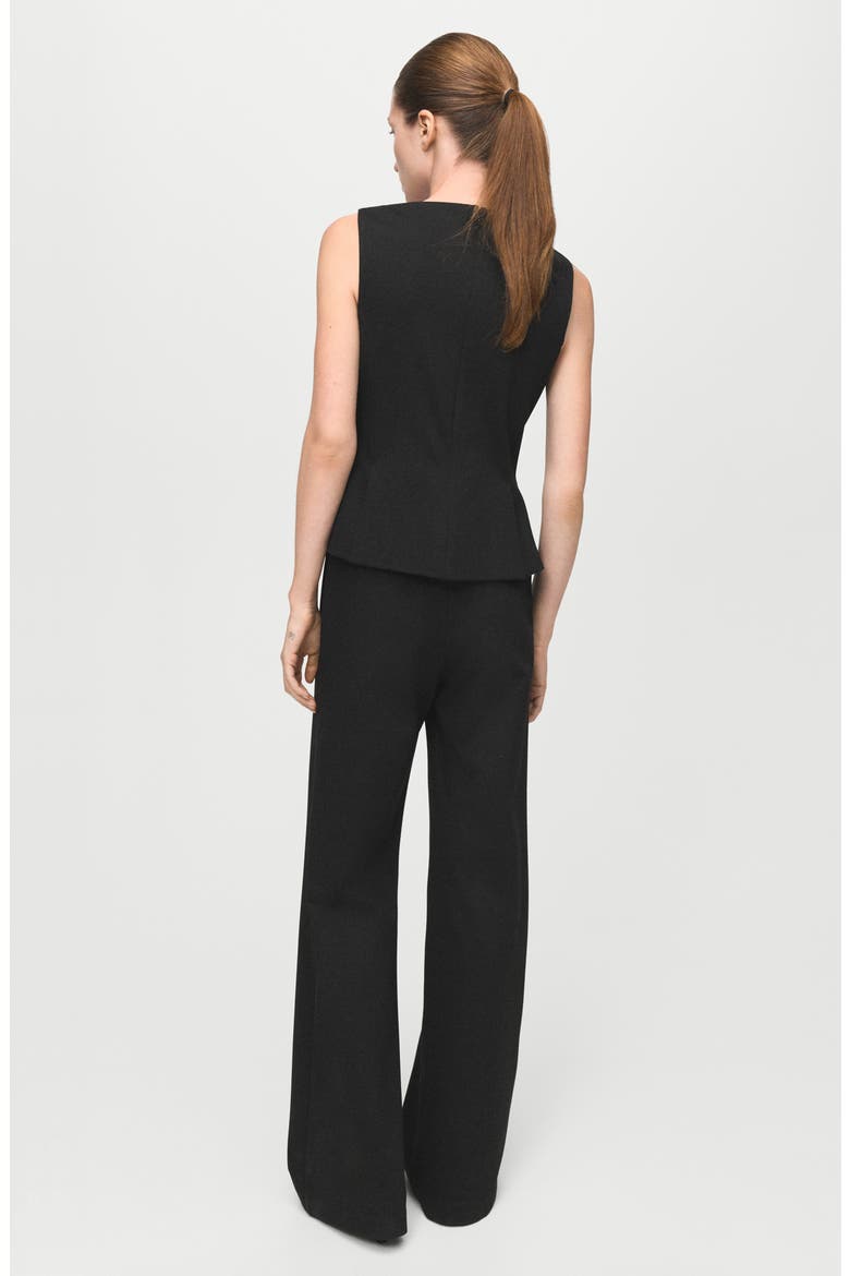 Peplum Sleeveless Jumpsuit, Alternate, color, BROWN