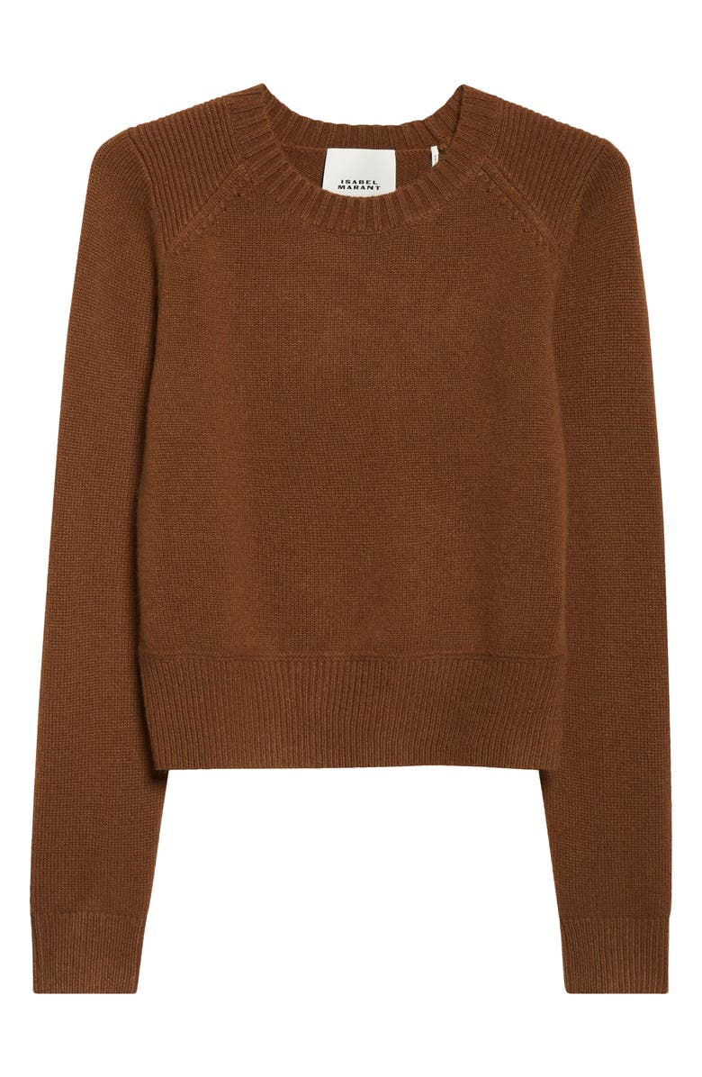 Isabel Marant Cornelia Merino Wool & Cashmere Sweater, Alternate, color, Chocolate