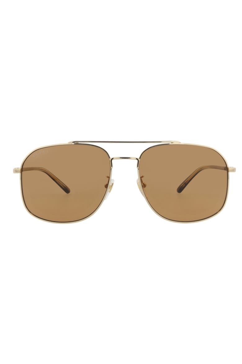 59mm Aviator Sunglasses, Main, color, GOLD HAVANA BROWN