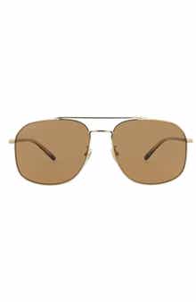Gucci 59mm Aviator Sunglasses
