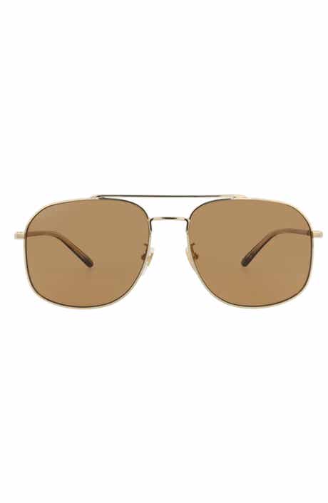 Gucci 59mm Aviator Sunglasses