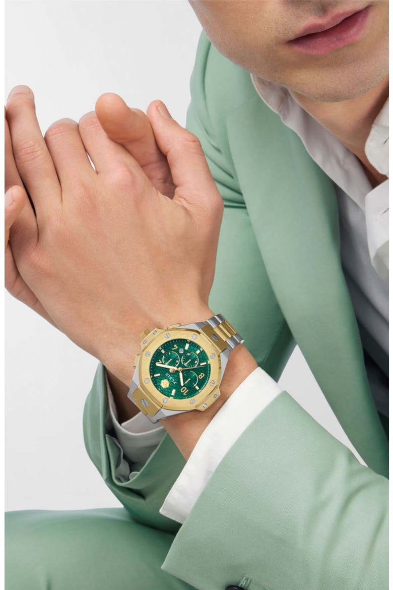 Royal Chronograph Bracelet Watch, 46mm, Alternate, color, TWO TONE