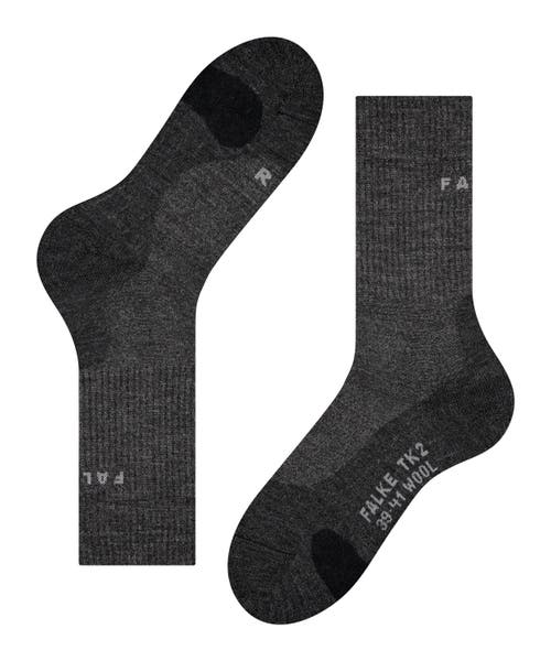Falke Tk2 Explore Wool Hiking Socks In Black