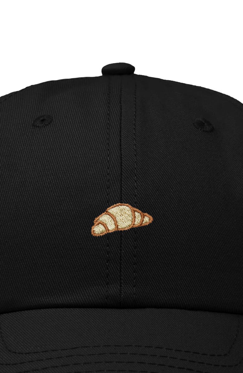 Dalix Croissant Dad Cap, Alternate, color, Black