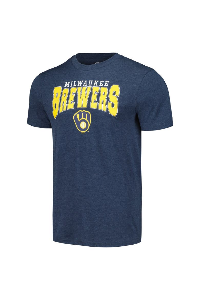 Men's Concepts Sport Charcoal/Navy Milwaukee Brewers Meter T-Shirt & Pants Sleep Set, Alternate, color, Charcoal