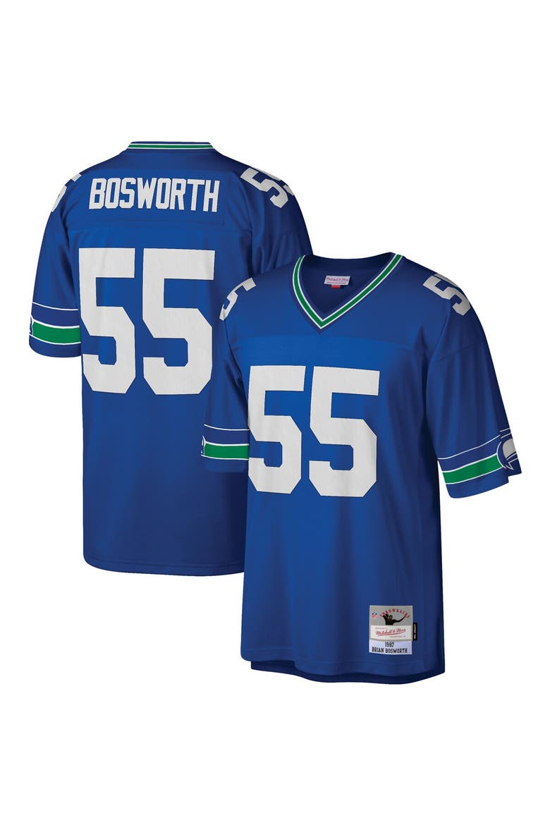 Men's Mitchell & Ness Brian Bosworth Royal Seattle Seahawks Legacy Replica Jersey, Main, color, Royal